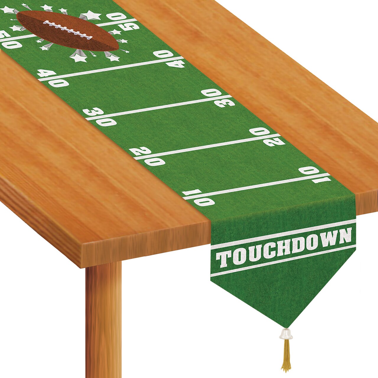 Beistle 11in. x 6Feet Printed Game Day Football Table Runner - 12 Pack